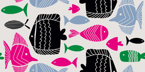 Seamless pattern of ornamental fish.Vector
- 786410154