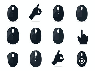 a set of computer mouse icons