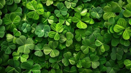 Lush Clover Background. St. Patrick's Day Symbolism