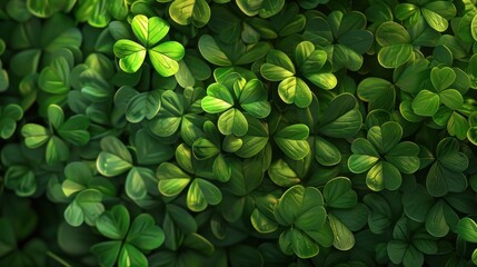 Lush Clover Background. St. Patrick's Day Luck and Festivity