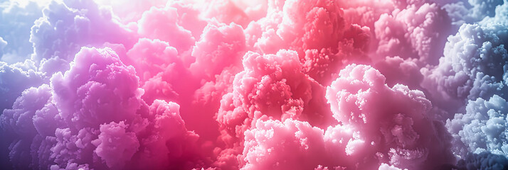 Fototapeta premium Vibrant Sunset Cloudscape in Pastel Tones, Creating a Soft and Dreamy Background That Evokes Peace and Beauty in the Sky