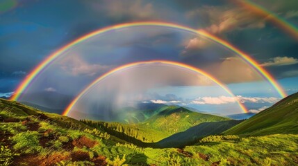 Rainbow-themed images depicting double rainbows, supernumerary rainbows, and other rare variations, adding an extra layer of magic and intrigue to the natural spectacle
