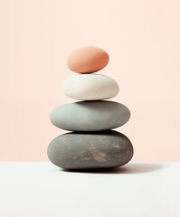 Zen stack of stones and rocks