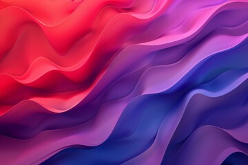 Abstract background with wavy gradient color patterns in red, purple and blue colors - obrazy, fototapety, plakaty