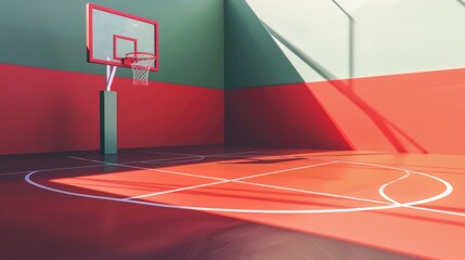Basketball court. Experimenting with different angles and perspectives.
