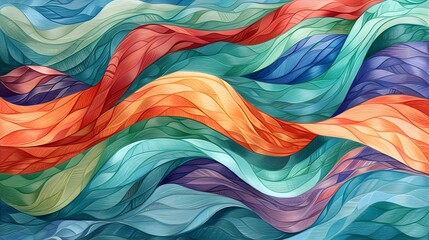 colorful waves abstract pattern background wallpaper
