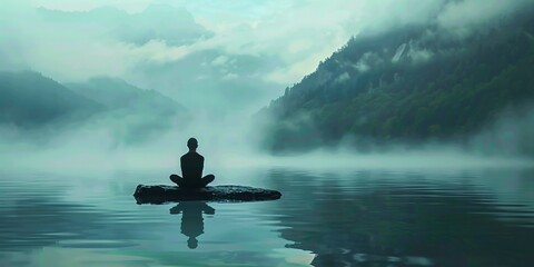 Mental health, psychology, illustration of calmness, professional photo