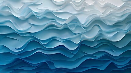 Obraz premium Smooth Undulating Ocean Gradient Backdrop Evoking Tranquility and Depth