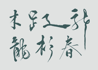 列印Calligraphy and ink brush stroke collection and abstract brush stroke set P