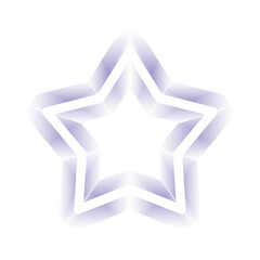  blue star icon, isolated on transparent background for design elements.