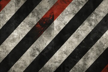 Gritty Grunge Diagonal Stripes with Red Accent.