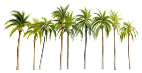 Obraz premium PNG Palm tree nature plant white background.