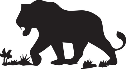 silhouette of a tiger