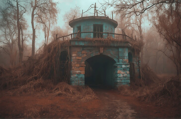 Obraz premium Lost Place-Castle Ruins on Military Grounds