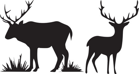 silhouette of deer