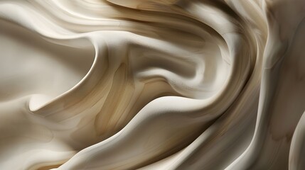 Mesmerizing Flow of Sculpted Clay Swirls in Serene