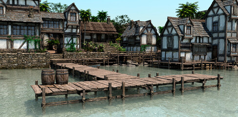 3D Rendering Pirates Cove