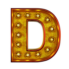 電球のアルファベット文字D。