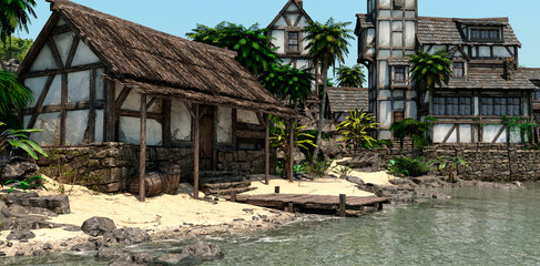 3D Rendering Pirates Cove