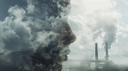 Industrial Smokestacks Emitting Toxic Fumes: A Threat to Respiratory Health