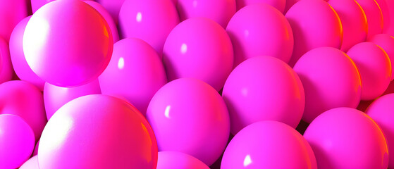 Vibrant Pink Spheres Background Abstract
