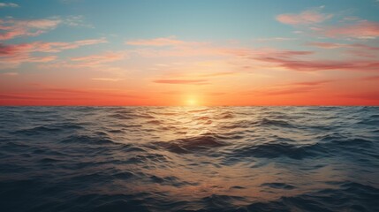 Fototapeta na wymiar Beyond the Blue: Endless Sea Horizon