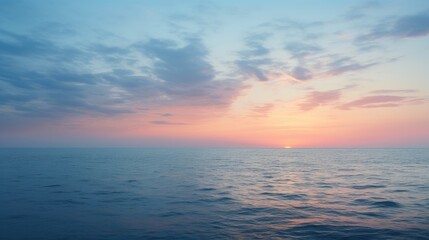 Fototapeta premium Vastness Unveiled: The Infinite Sea Horizon