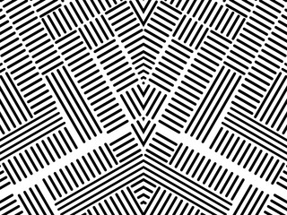Retro black and white geometric pattern background, vector abstract circles, triangles and squares line art. Set of trendy bauhaus pattern background op-art.