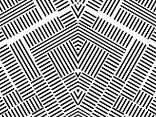 Retro black and white geometric pattern background, vector abstract circles, triangles and squares line art. Set of trendy bauhaus pattern background op-art.