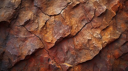 Natural Beauty: Red Rock Cliff Close-Up