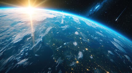 Celestial Beauty: Earth's Blue Atmosphere