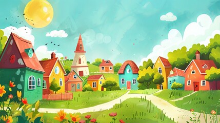 attractive school abstract background for first graders, in vector drawing style.