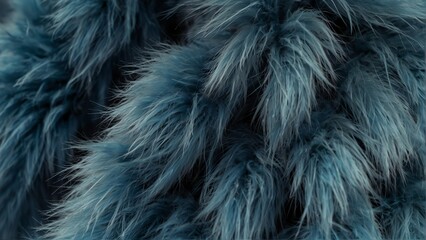 blue fur close-up texture from Generative AI - obrazy, fototapety, plakaty
