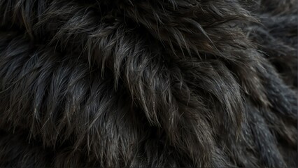 black fur close-up texture from Generative AI - obrazy, fototapety, plakaty