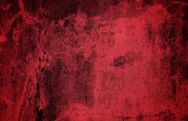 Red Background. Scary bloody walls. black wall with blood outline for halloween background. - obrazy, fototapety, plakaty