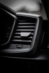 Car air vent close-up. Car interior. Air conditioning
