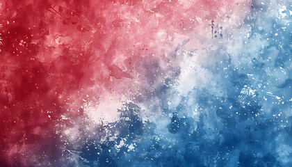 Red, white and blue vintage grunge background design with copyspace, perfect for July 4th or Memorial Day celebration - obrazy, fototapety, plakaty