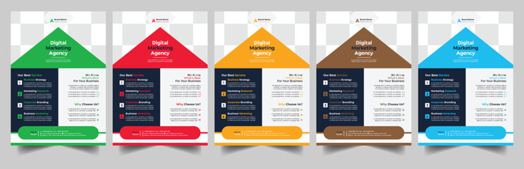 Modern Creative Corporate business, digital marketing agency flyer Brochure design, cover modern layout, annual report, poster, flyer in A4 template