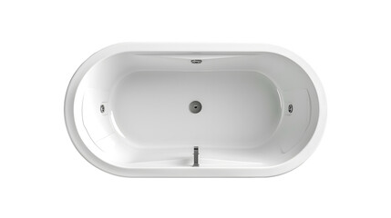 Top view of bathtub, transparent image