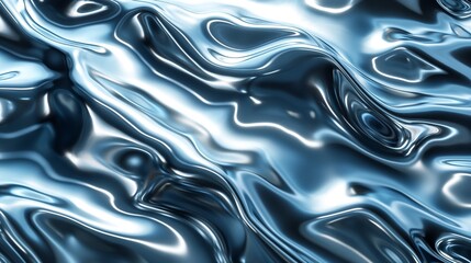 Silver metallic Abstract holographic wavy background with vaporwave vibes wallpaper. Liquid Metallic Wavy Background silver.