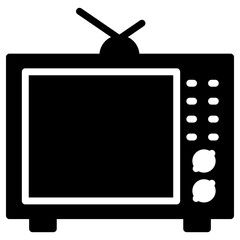 television icon, simple vector design