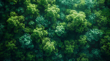 A view of a forest from above.