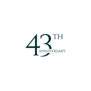 43th logo design, 43th anniversary logo design, vector, symbol, icon