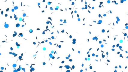 Animation of circular confetti falling over the white background.