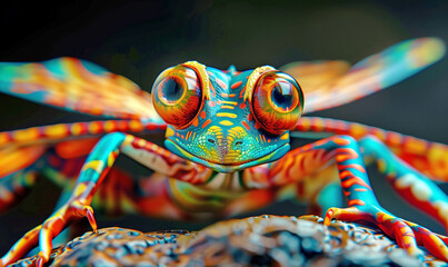 Colorful Fantasy Creature with Big Eyes
