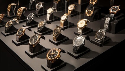 Upscale watch boutique with a curated collection of luxury watches.