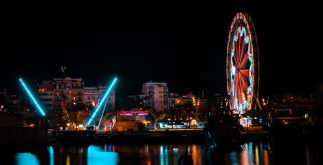 view of the city amusement park, barcelona 