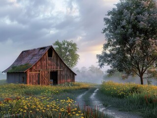 old barn in the countryside