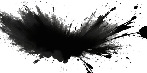 Paint stains black blotch background. Grunge Design Element. Brush Strokes. Vector illustration. splatter, paint, background, abstract, texture, design, watercolor, coffee, paper, isolated, frame - obrazy, fototapety, plakaty