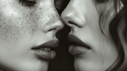 Two women close up showing emotion